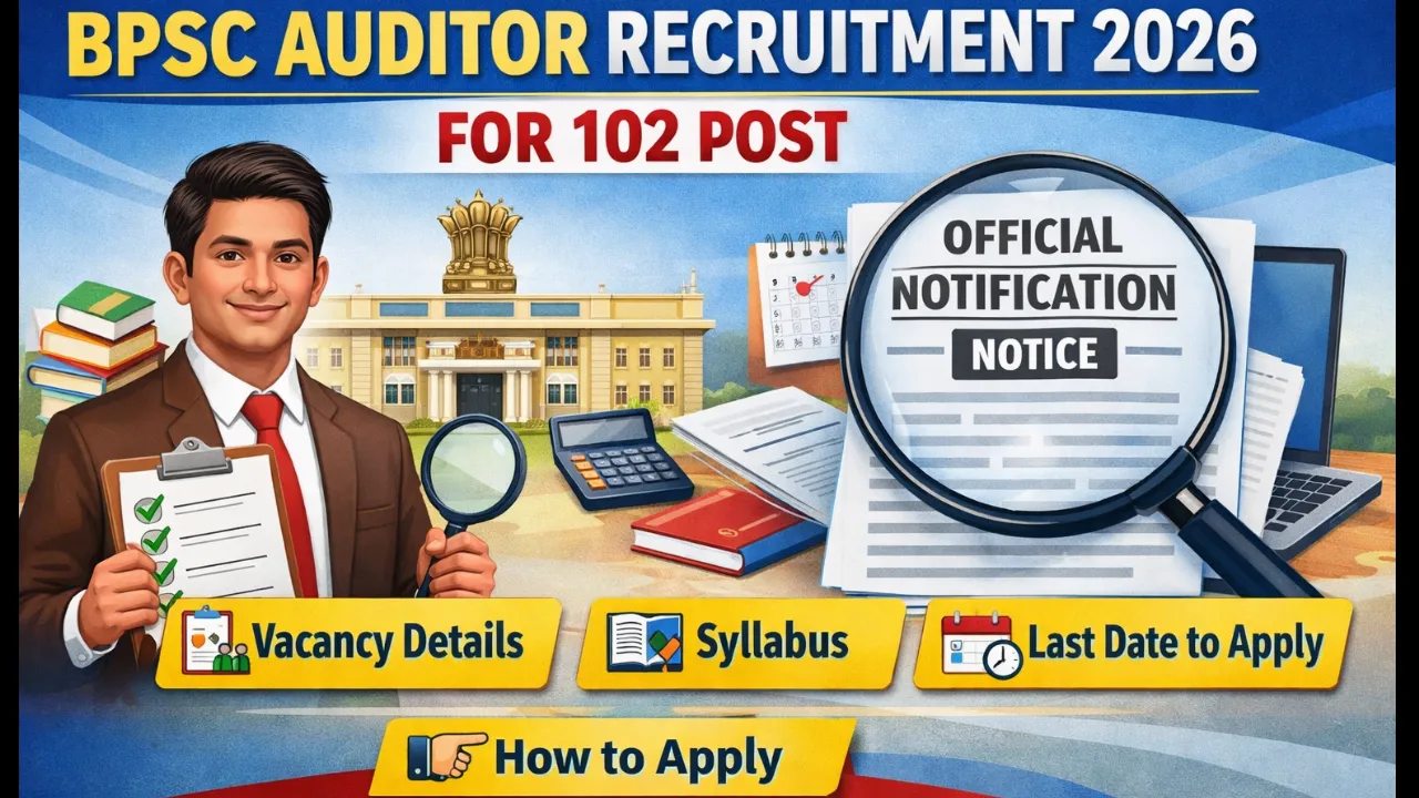 BPSC Auditor Recruitment 2026 for 102 Posts